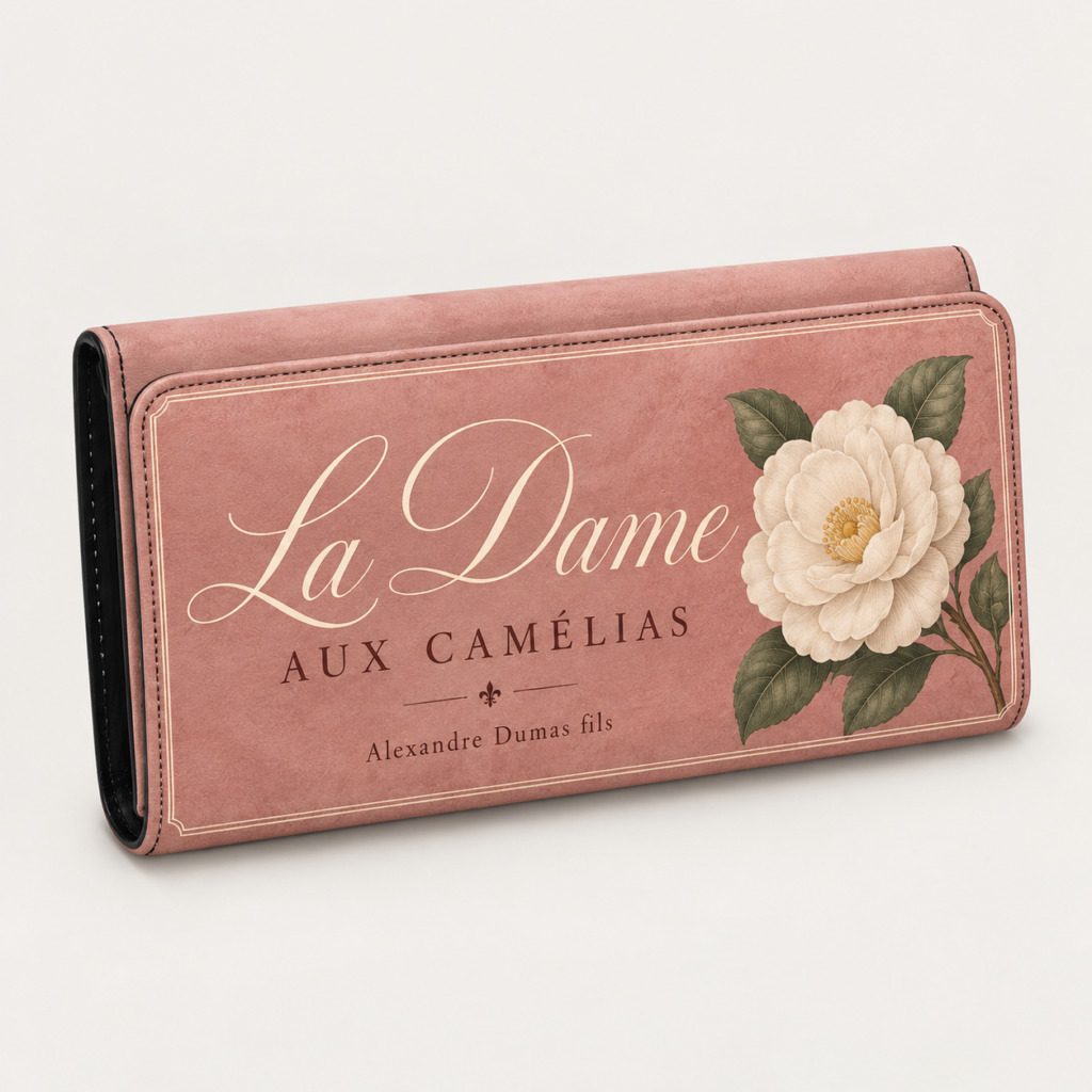 Portefeuille — La Dame aux camélias — vue de face