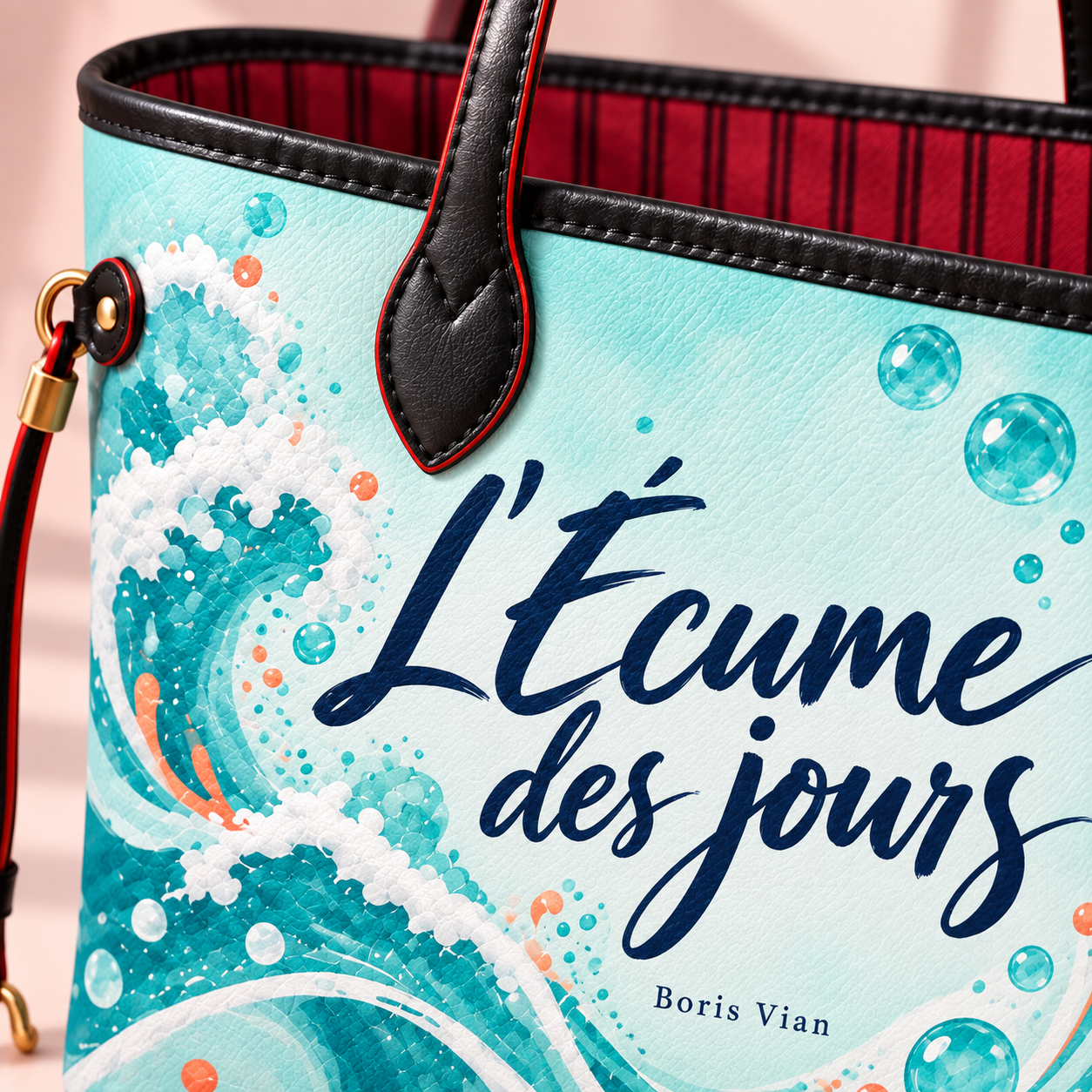 Sac cabas — L’Écume des jours — détail du motif