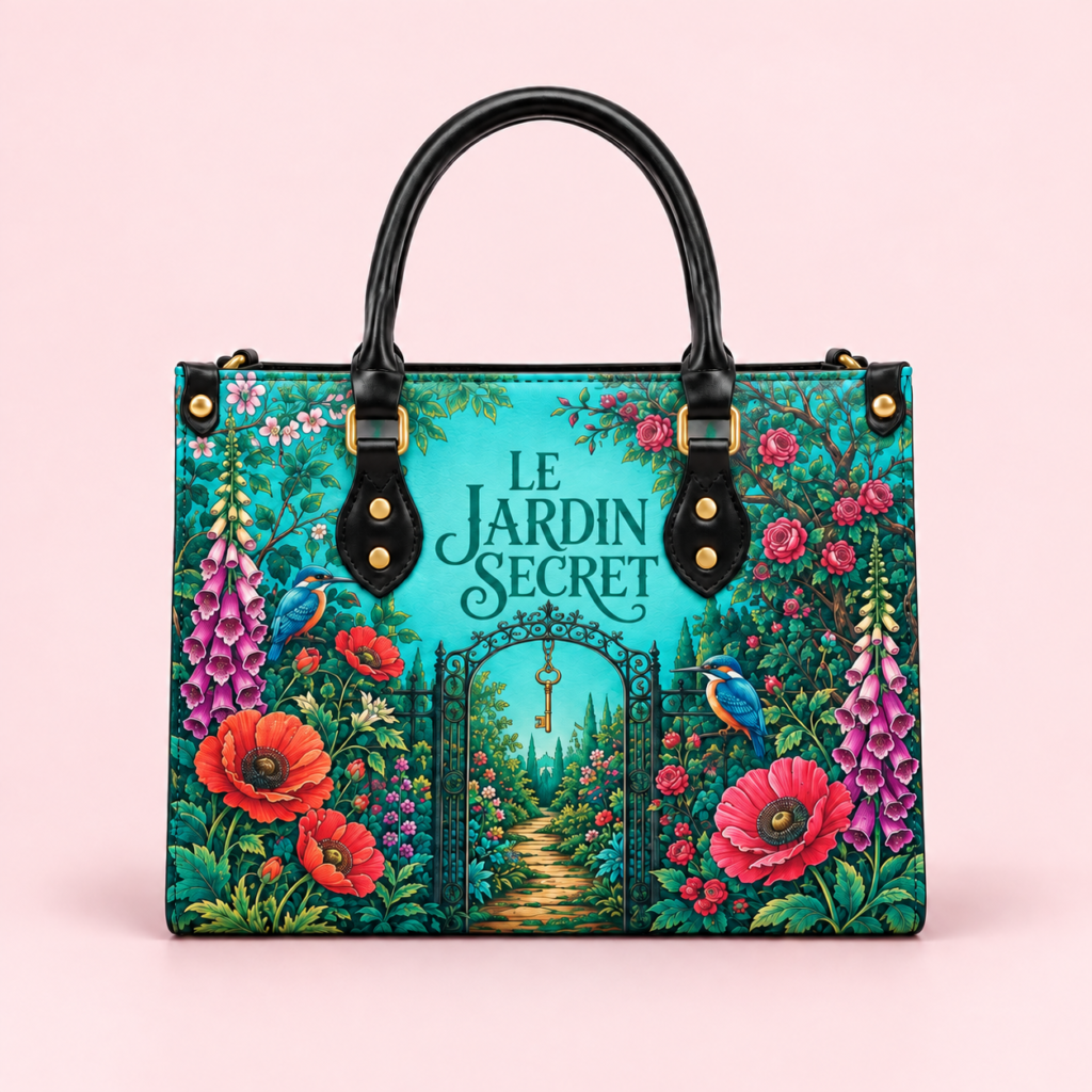 Sac compact — Le Jardin secret — Turquoise — vue de face