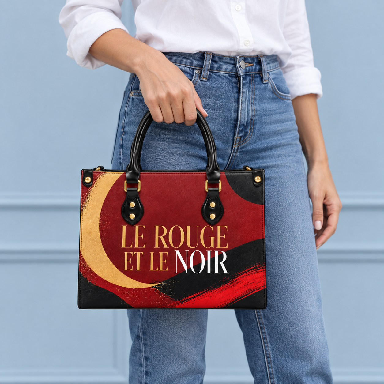Sac compact — Le Rouge et le Noir — Abstraction — en situation