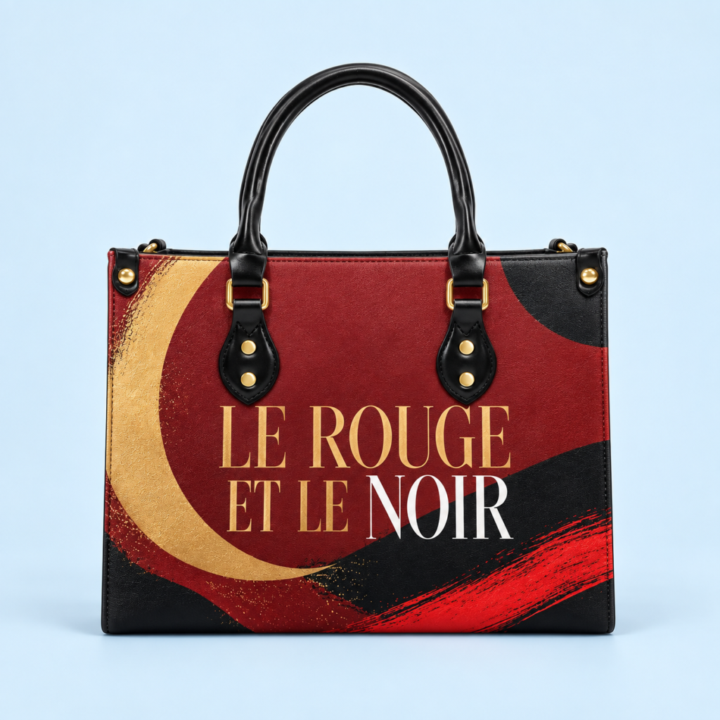 Sac compact — Le Rouge et le Noir — Abstraction — vue de face