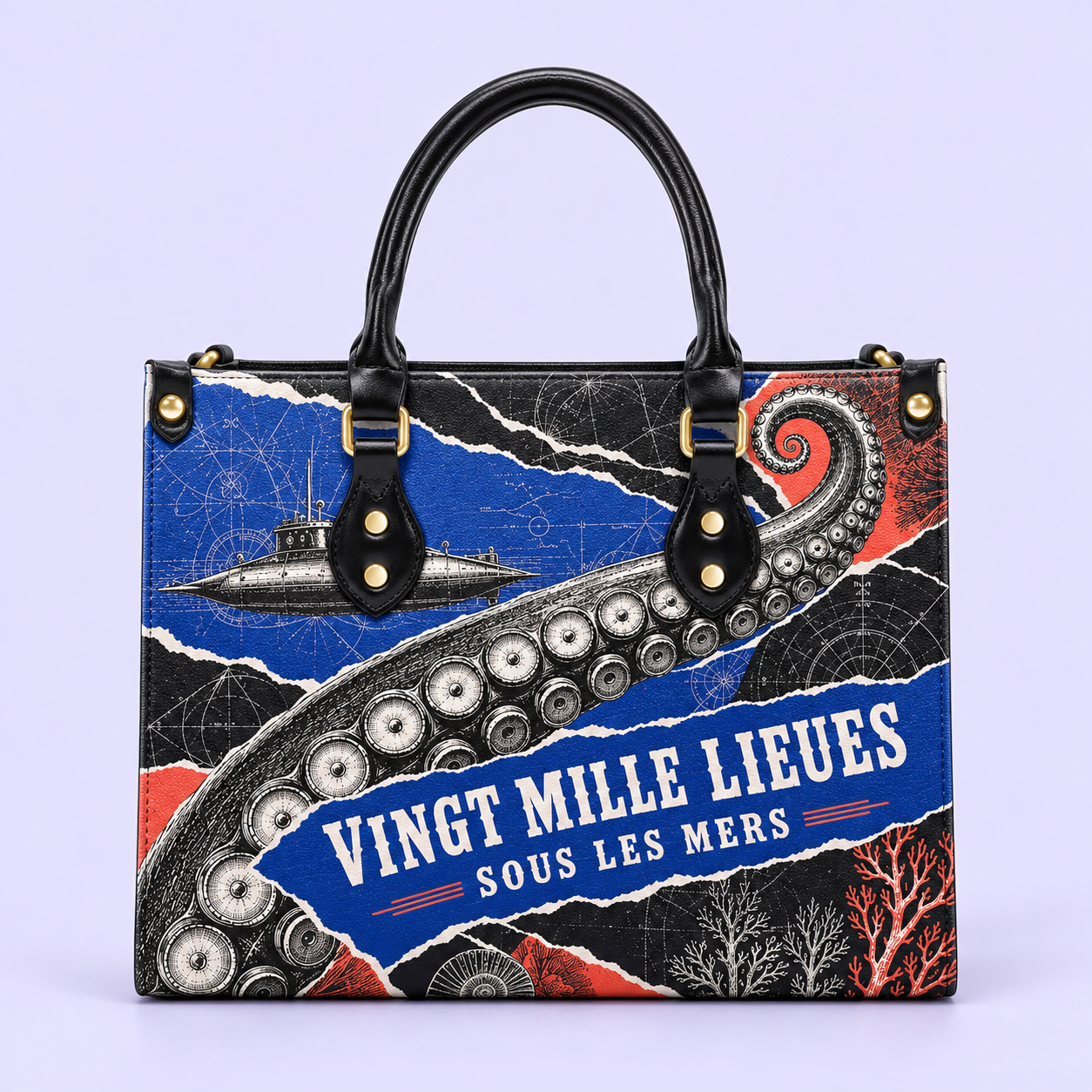Sac compact — Vingt mille lieues — Nautilus — vue de face