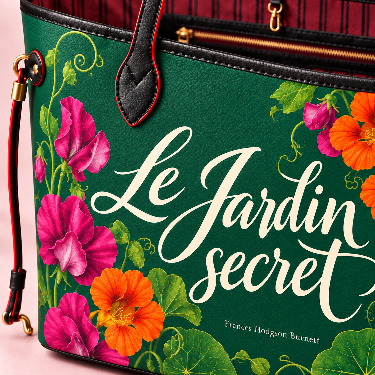 Sac cabas Le Jardin secret ā dĆ©tail du motif