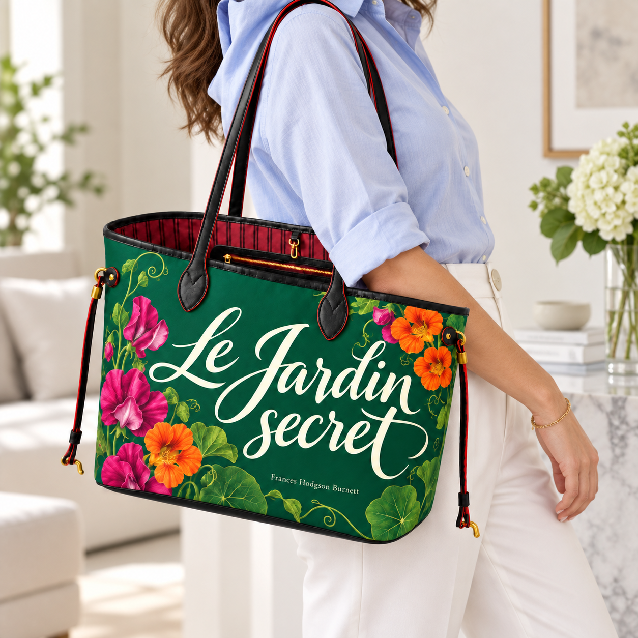 Sac cabas Le Jardin secret ā portĆ© au quotidien