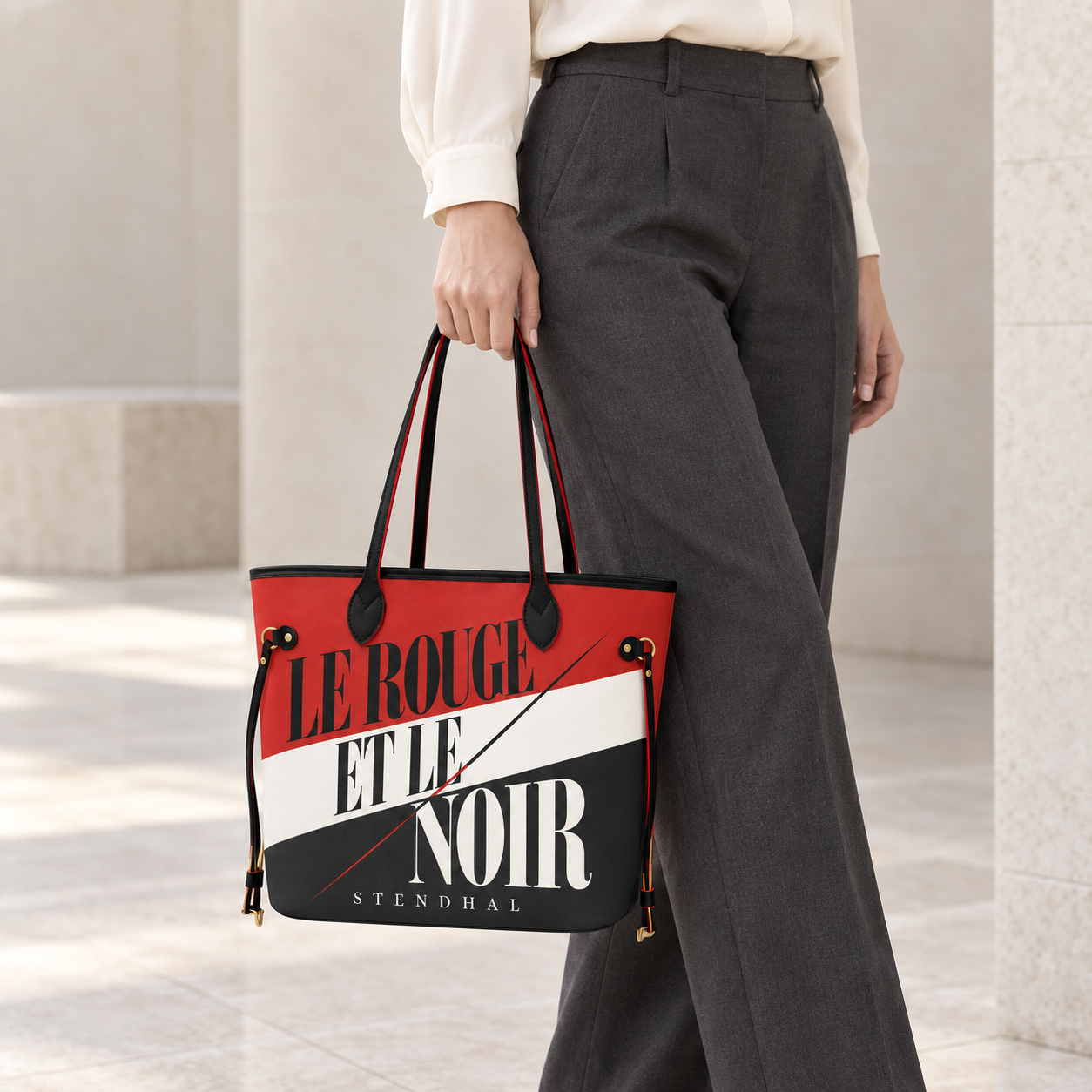 Sac cabas Le Rouge et le Noir ā portĆ© au quotidien